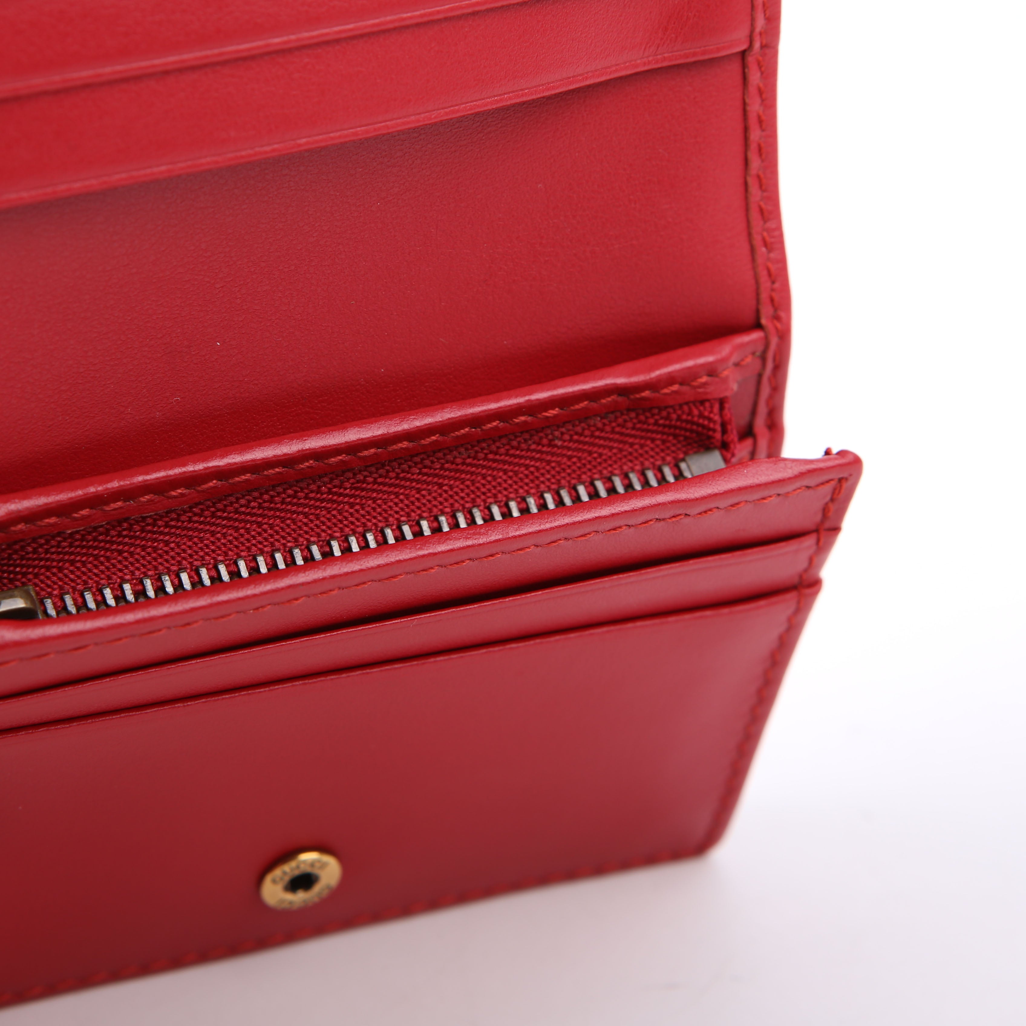 Gucci 466492 GG Marmont Card Case Red
