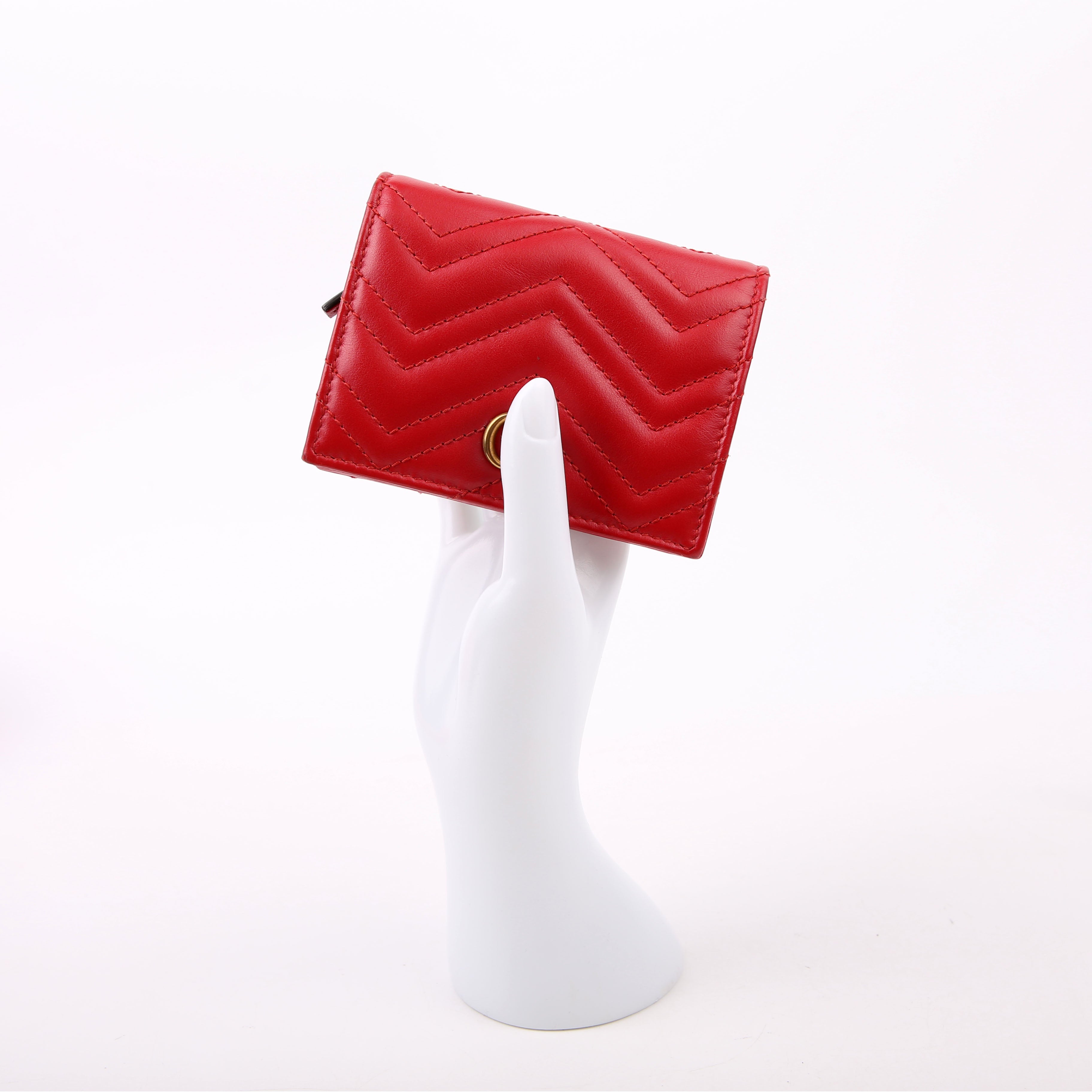 Gucci 466492 GG Marmont Card Case Red