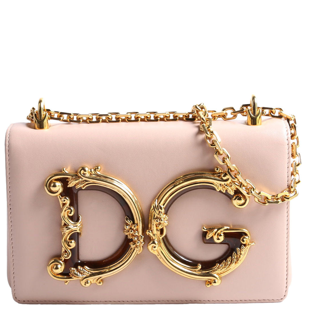 DG Girls Shoulder Bag Nappa Leather Pink