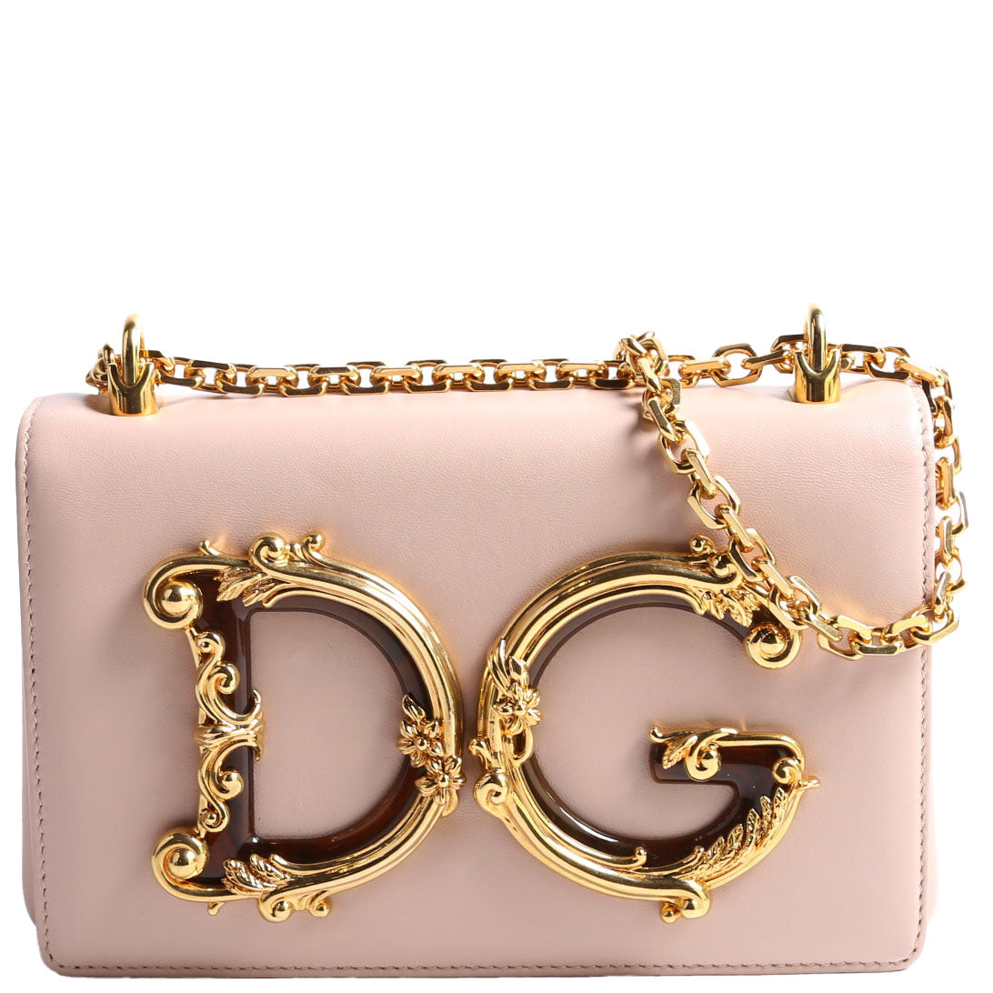 DG Girls Shoulder Bag Nappa Leather Pink