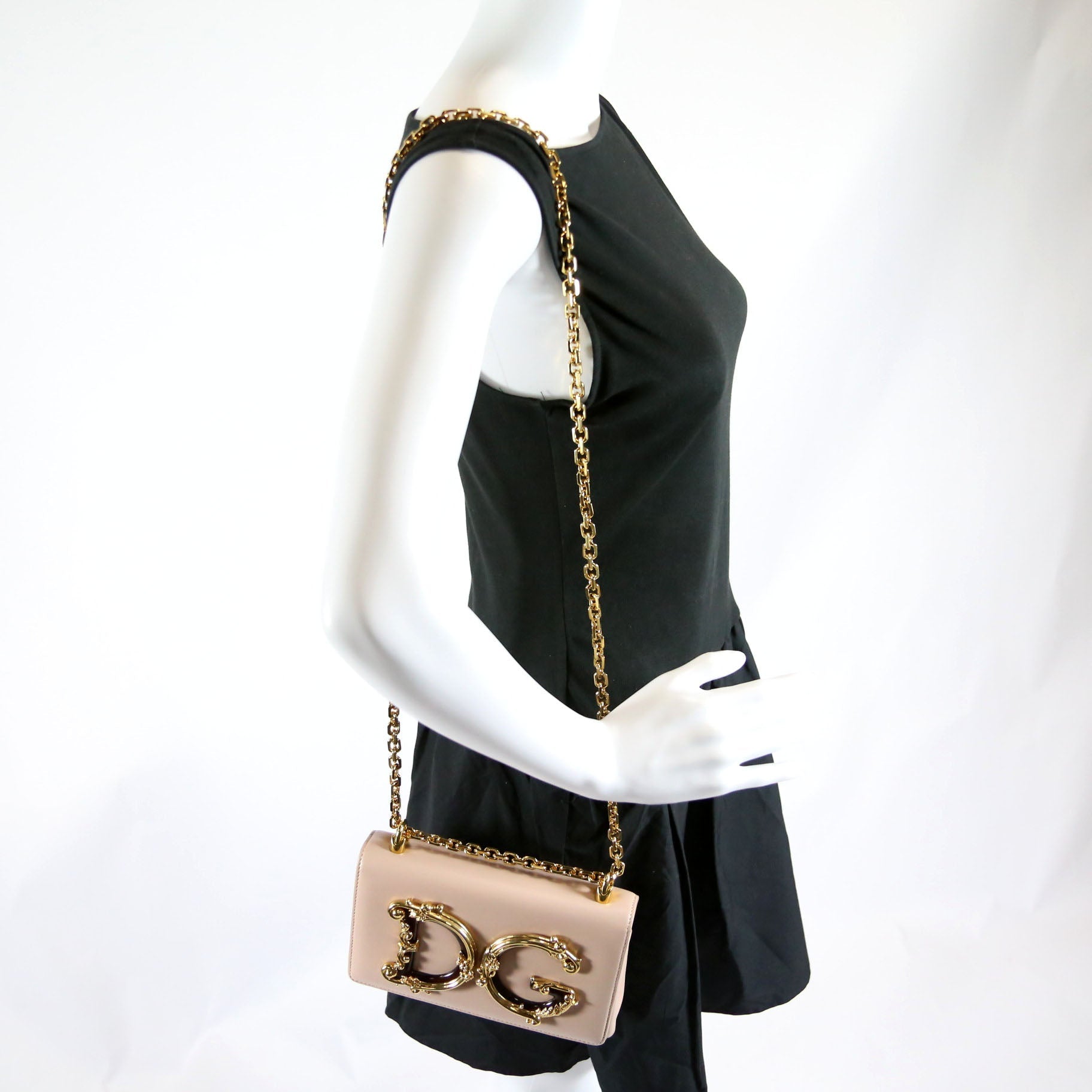 DG Girls Shoulder Bag Nappa Leather Pink