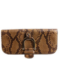 257053 Greenwich Clutch Python Leather Brown