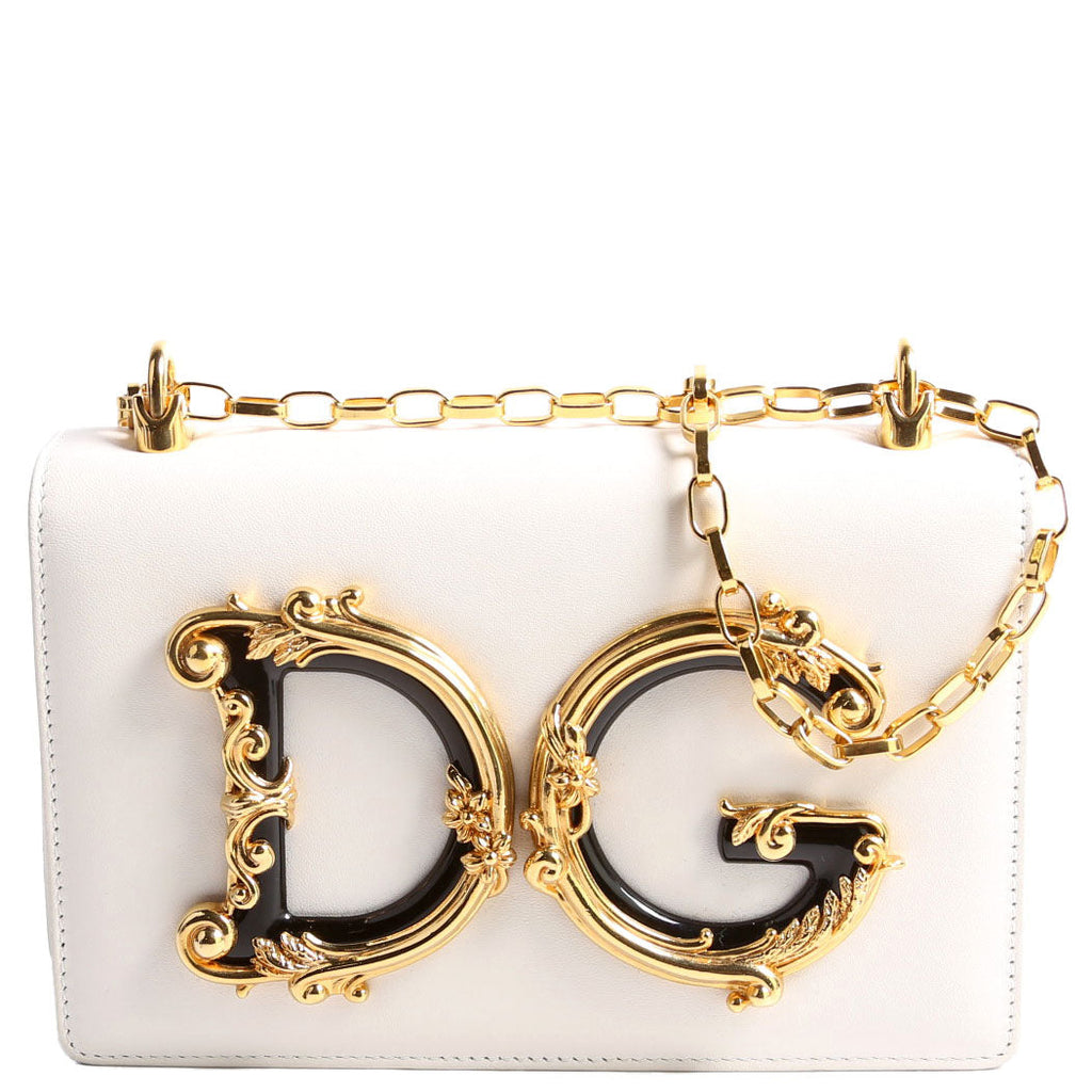 DG Girls Shoulder Bag Nappa Leather Ivory