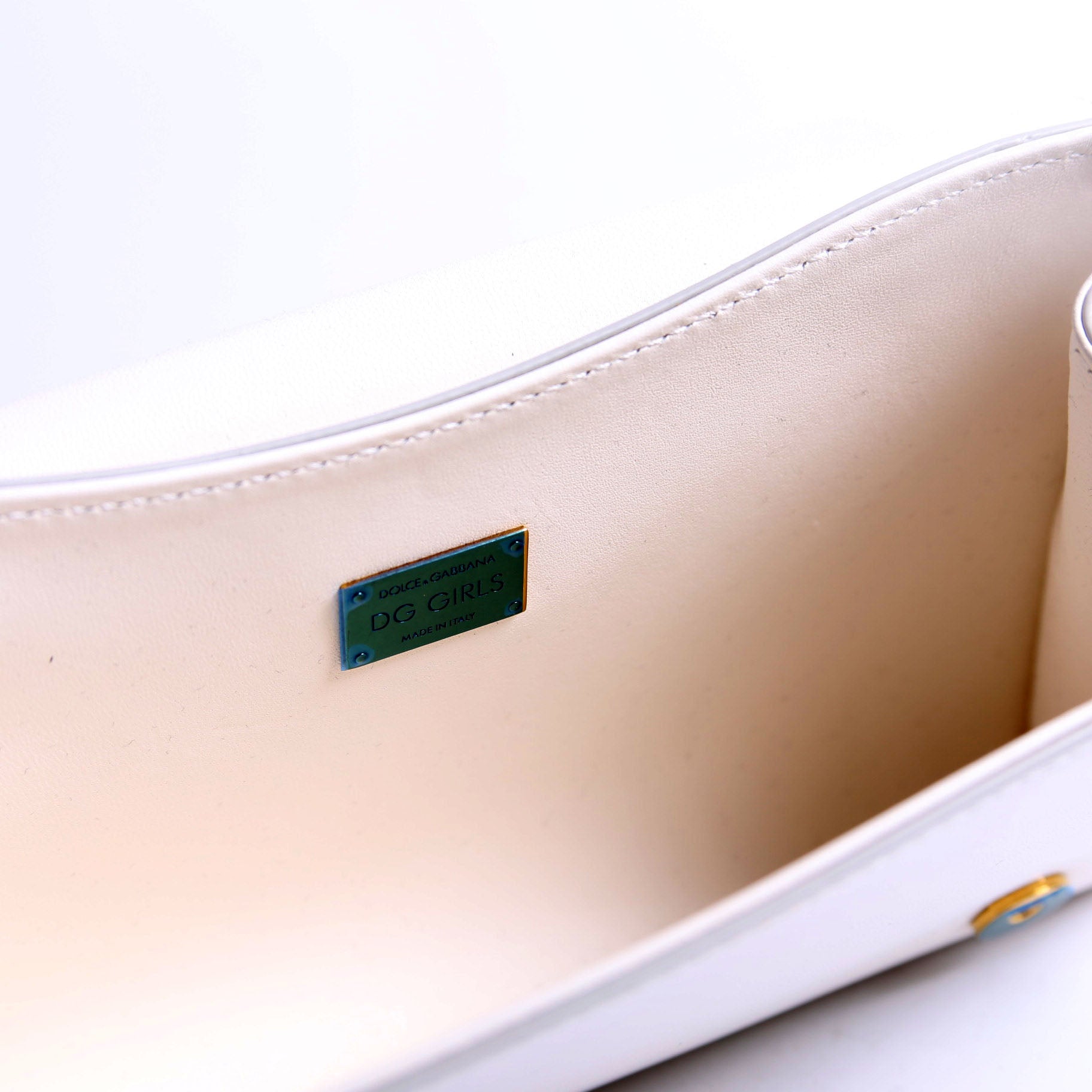 DG Girls Shoulder Bag Nappa Leather Ivory