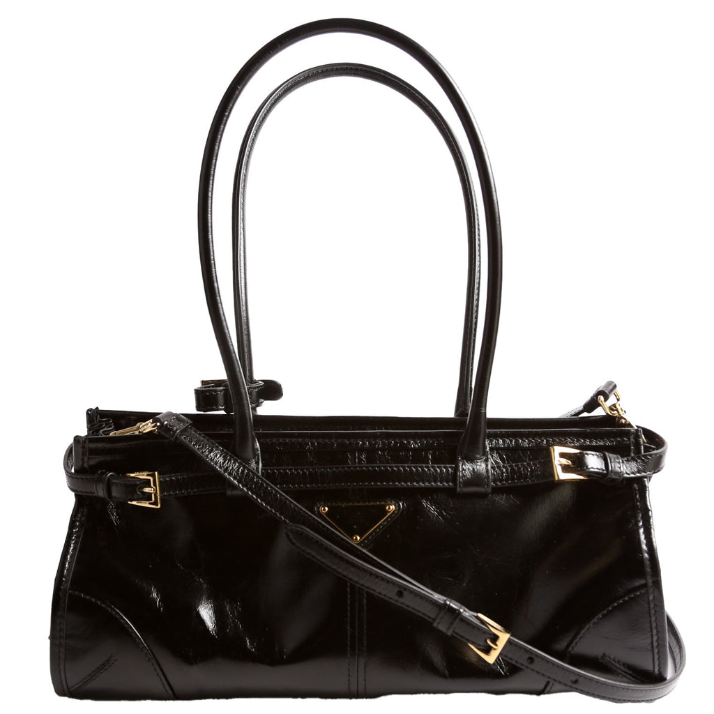 1BA426 Bonnie Medium Calfskin Shoulder Bag Black