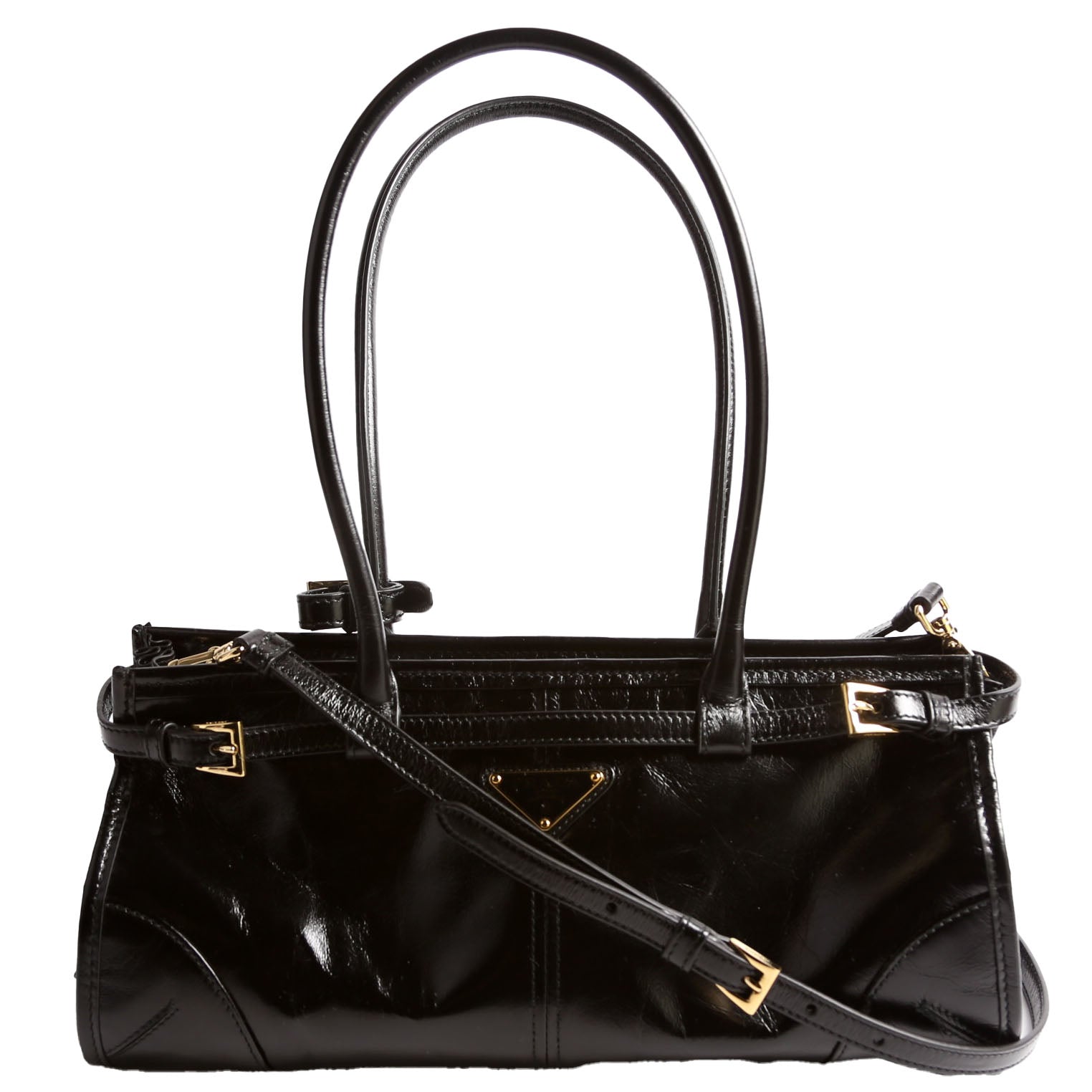 1BA426 Bonnie Medium Calfskin Shoulder Bag Black
