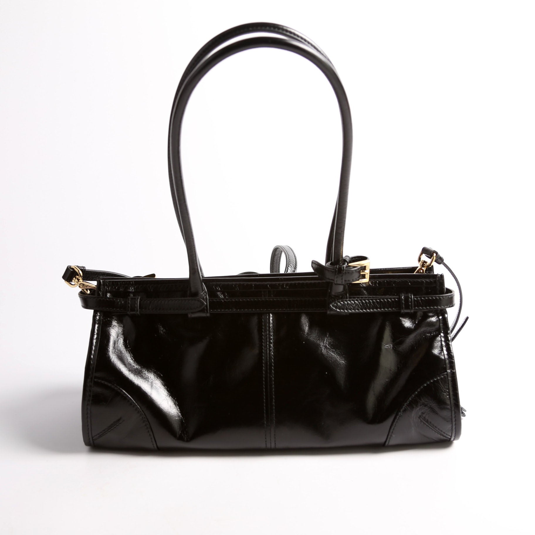 1BA426 Bonnie Medium Calfskin Shoulder Bag Black