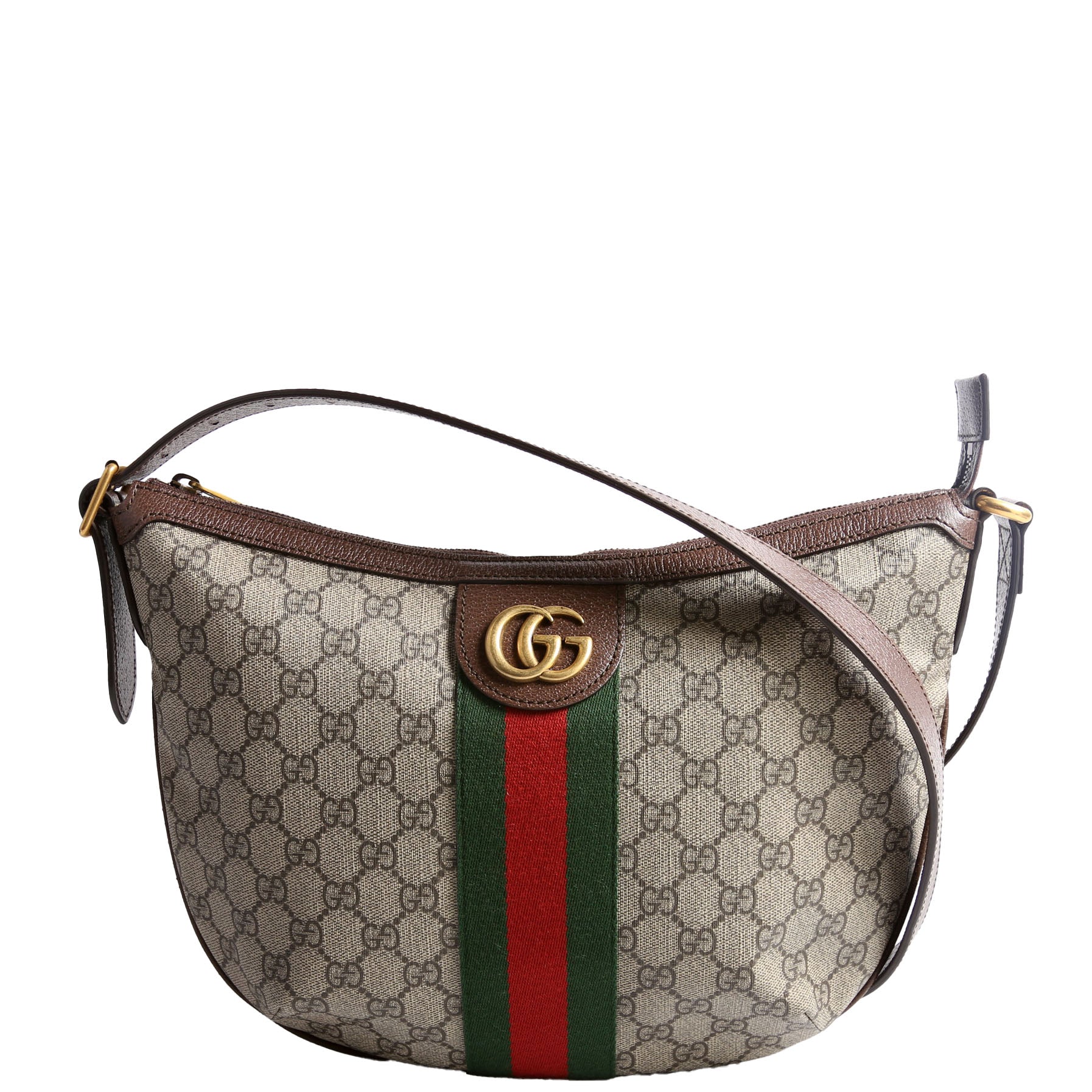 Gucci 598125 Ophidia GG Supreme Small Shoulder Bag Brown