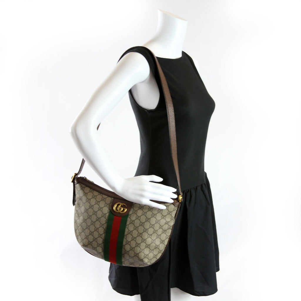 Gucci 598125 Ophidia GG Supreme Small Shoulder Bag Brown