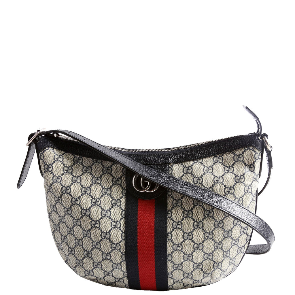 598125 Ophidia GG Supreme Small Shoulder Bag Navy