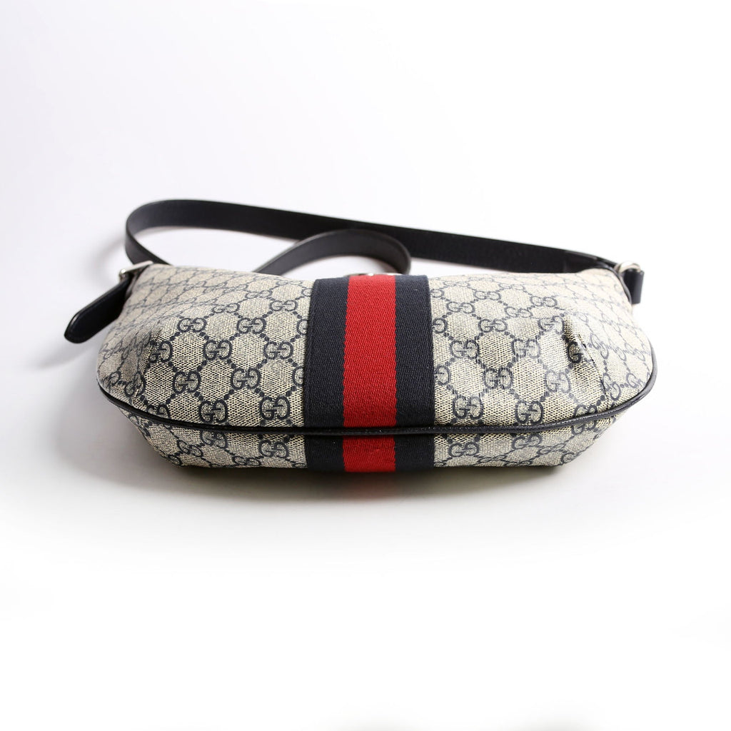 598125 Ophidia GG Supreme Small Shoulder Bag Navy