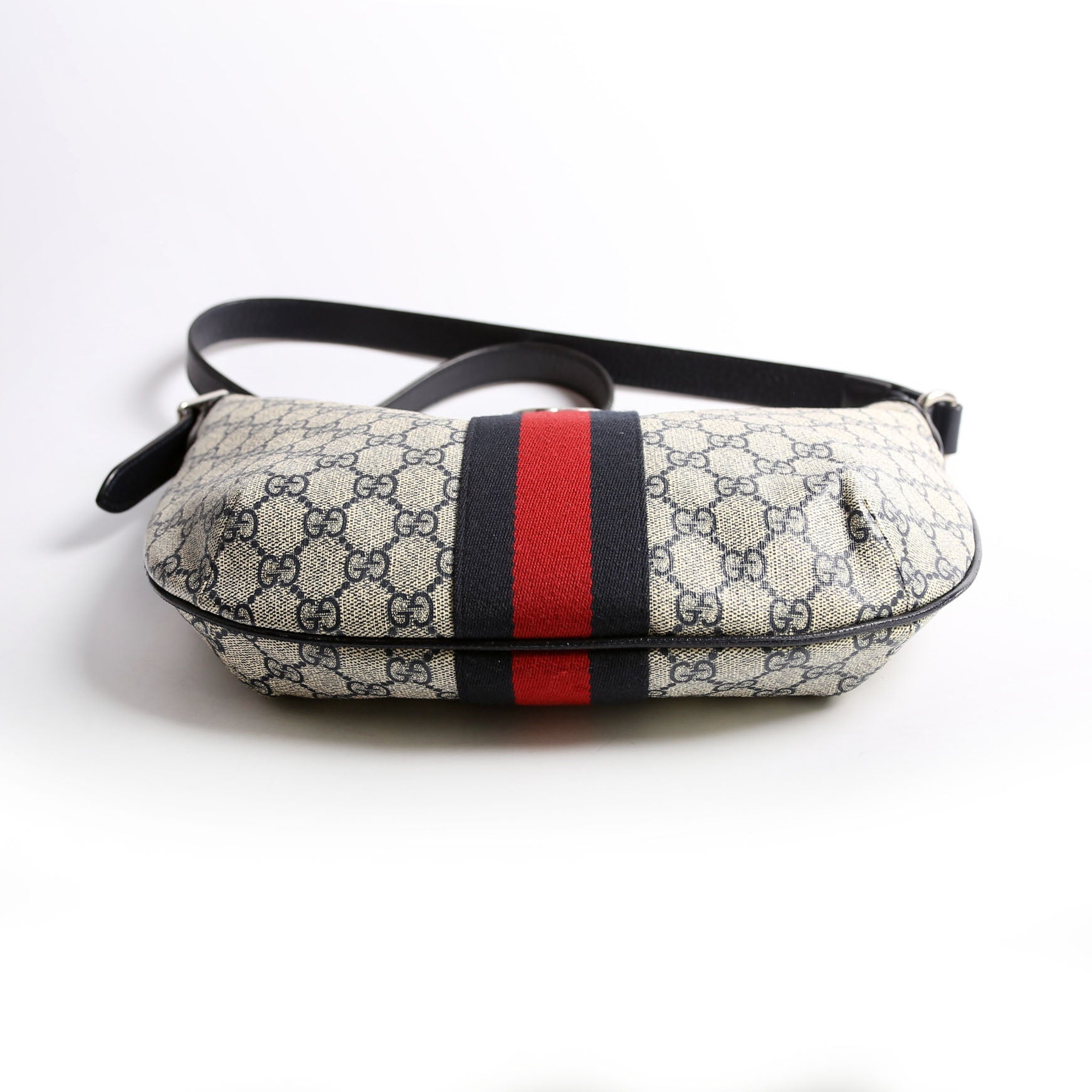 598125 Ophidia GG Supreme Small Shoulder Bag Navy