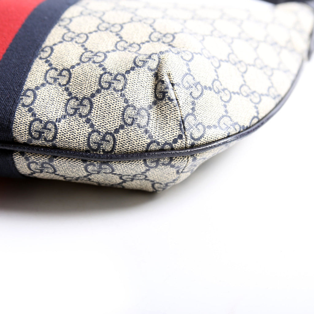 598125 Ophidia GG Supreme Small Shoulder Bag Navy