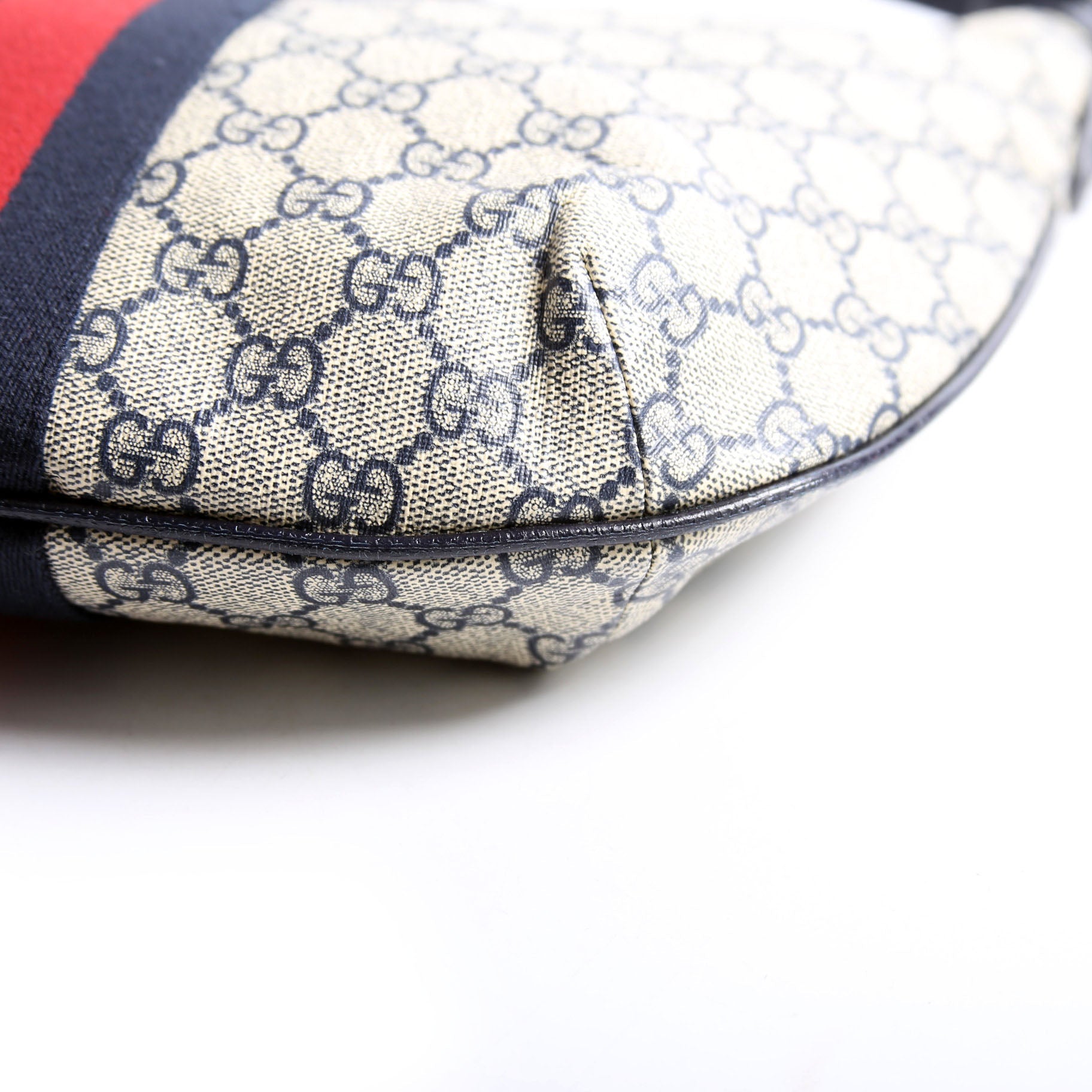 598125 Ophidia GG Supreme Small Shoulder Bag Navy