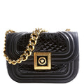 Micro Vanitas Patent Shoulder Black/Gold
