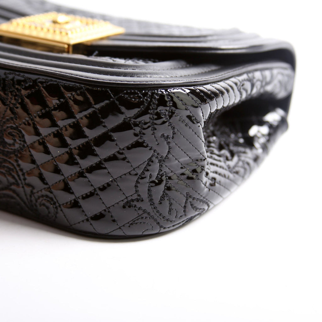 Micro Vanitas Patent Shoulder Black/Gold