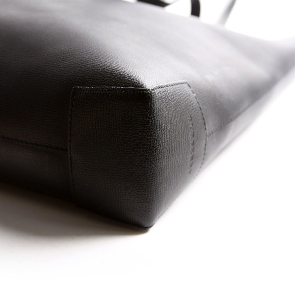 Grainy Leather Haymarket Check Vertical Tote