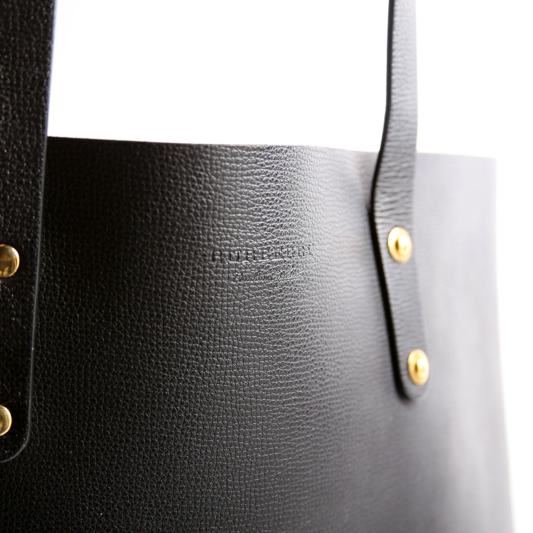 Grainy Leather Haymarket Check Vertical Tote