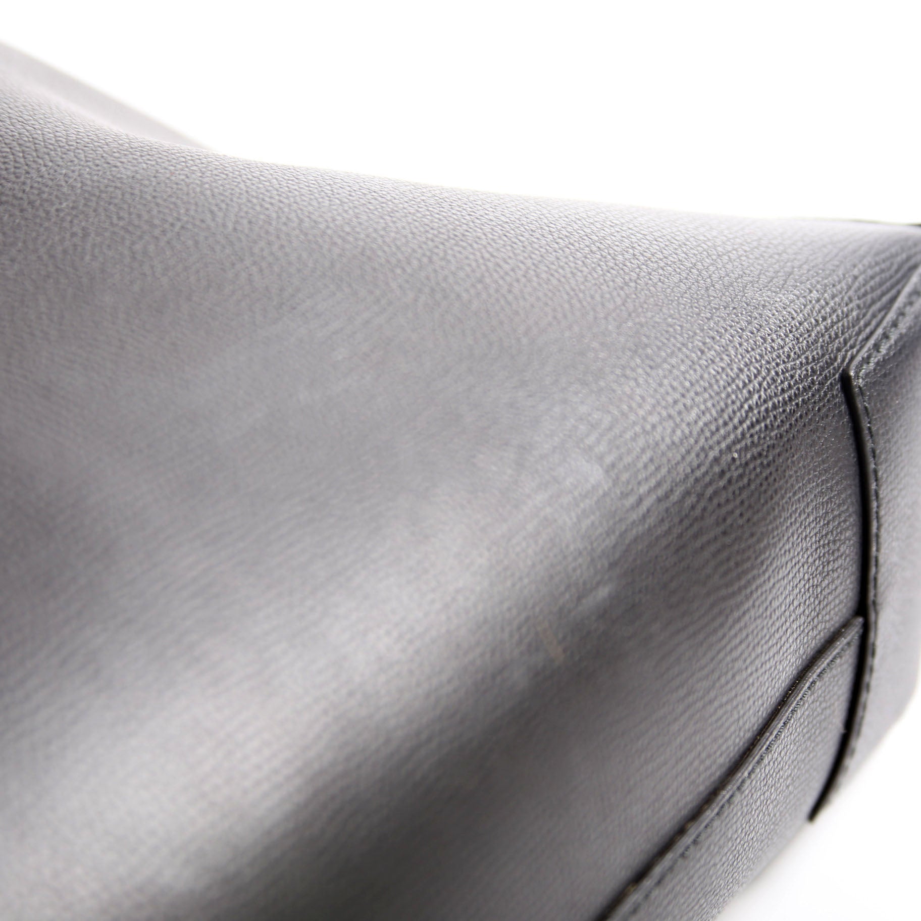 Grainy Leather Haymarket Check Vertical Tote