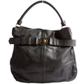Lambert Leather Belted Hobo Black