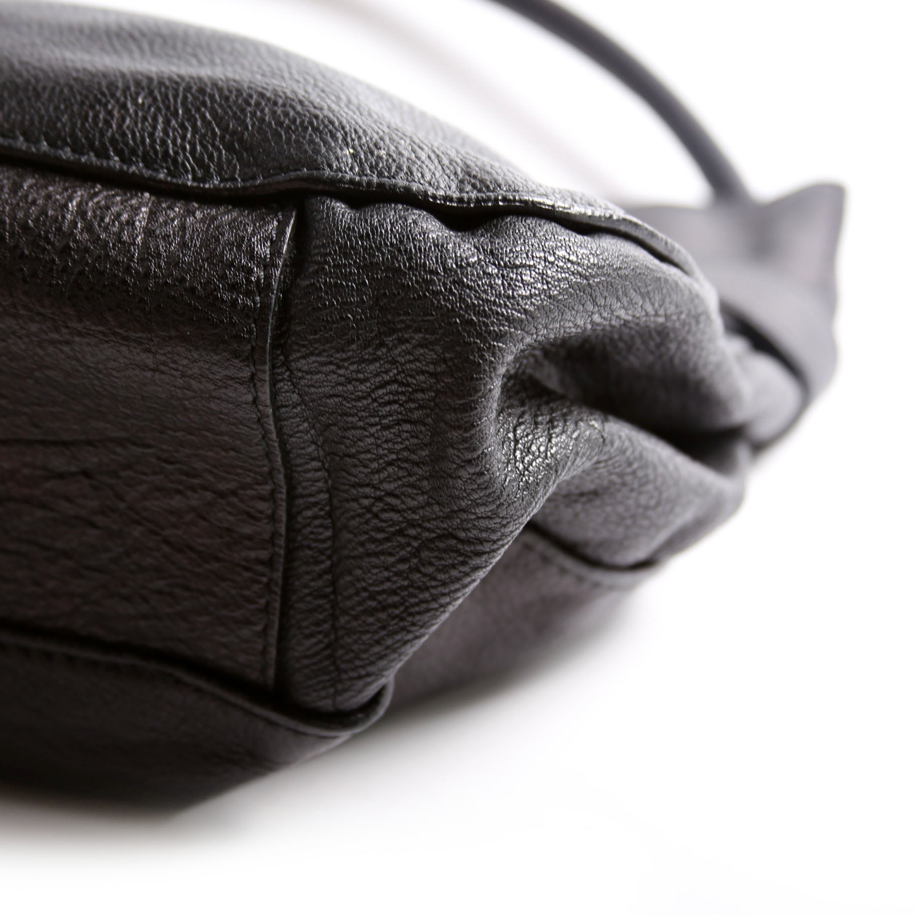 Lambert Leather Belted Hobo Black