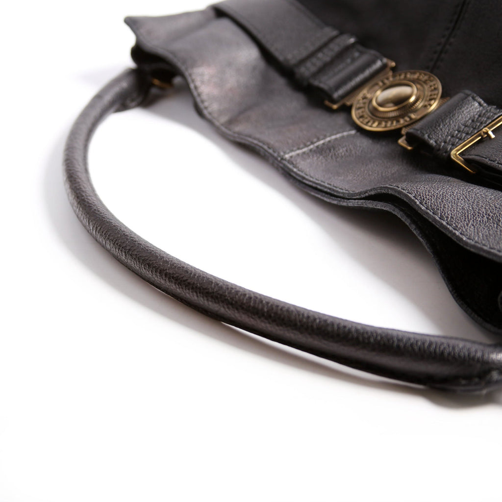 Lambert Leather Belted Hobo Black