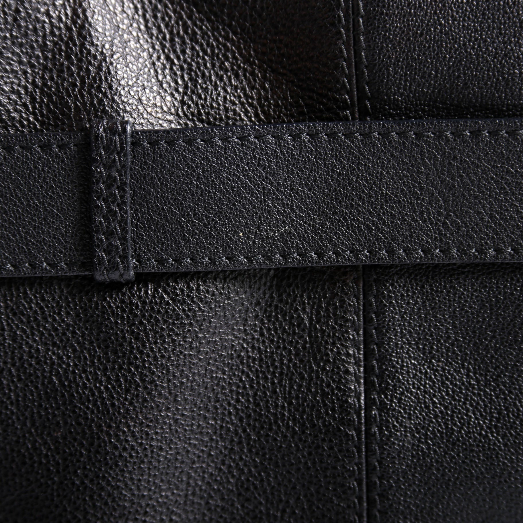 Lambert Leather Belted Hobo Black