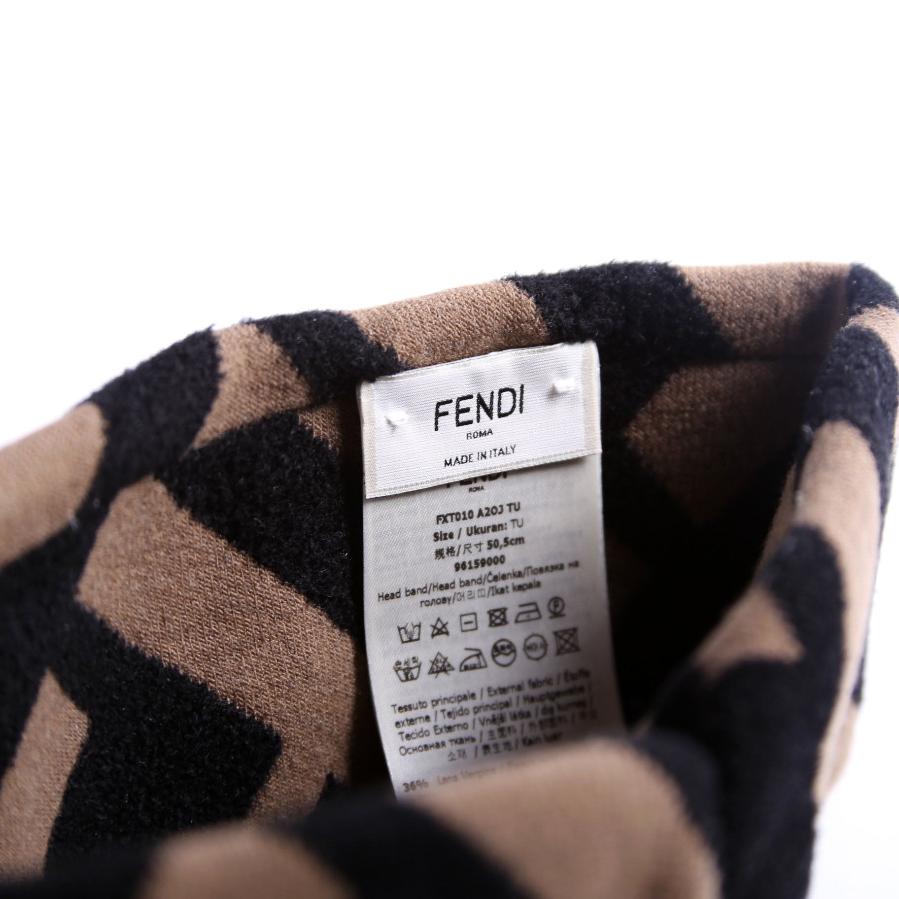 FF Wool Headband Brown/Black
