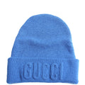 Gucci Logo Wool Beanie Blue