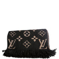 Logomania Wool/Silk Scarf Black/Brown