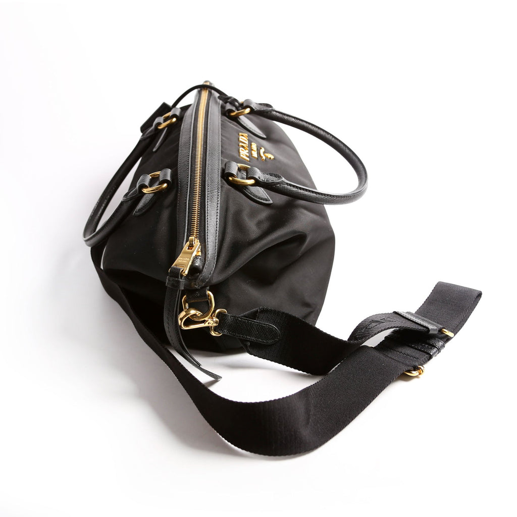 1BA104 Nylon Satchel Black