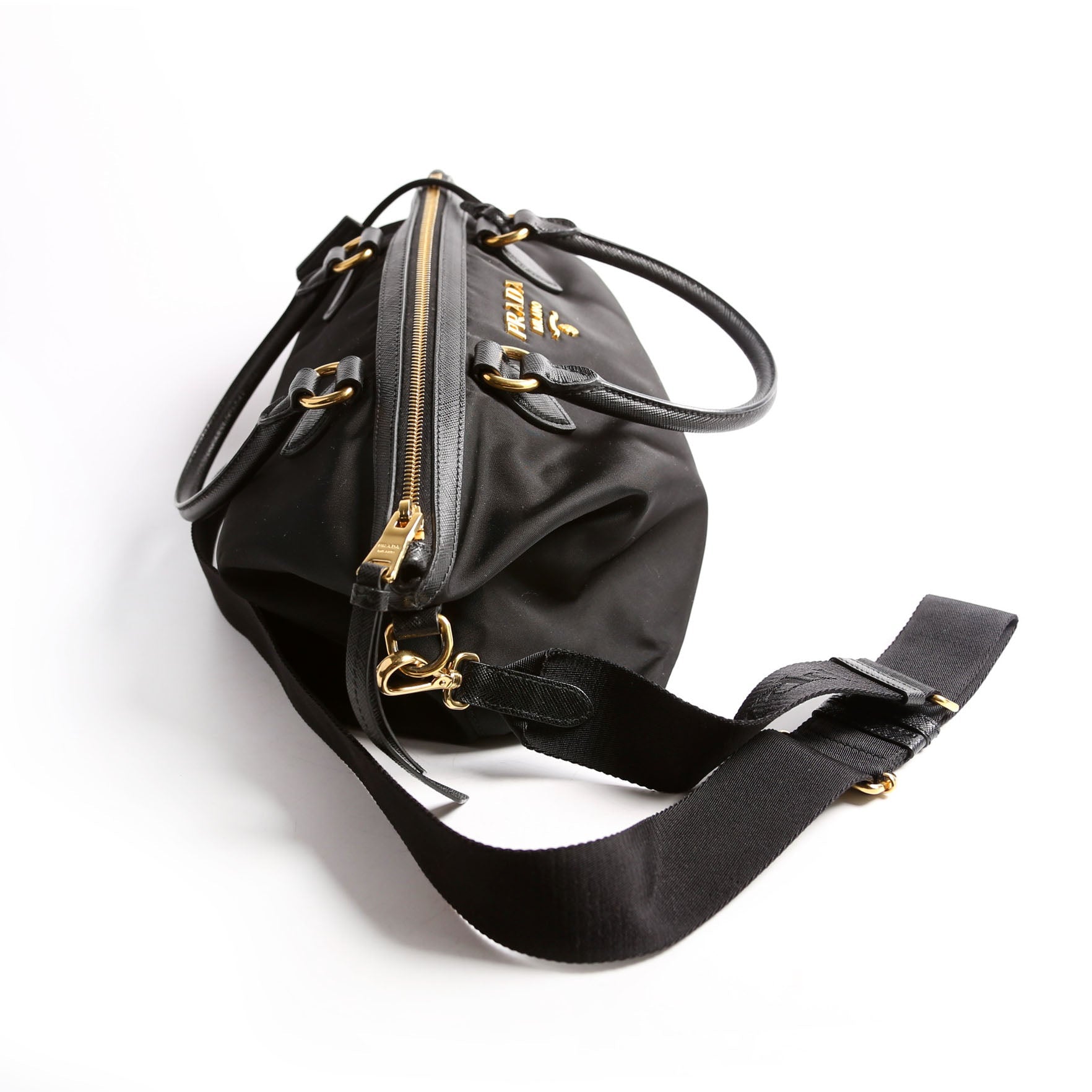 1BA104 Nylon Satchel Black