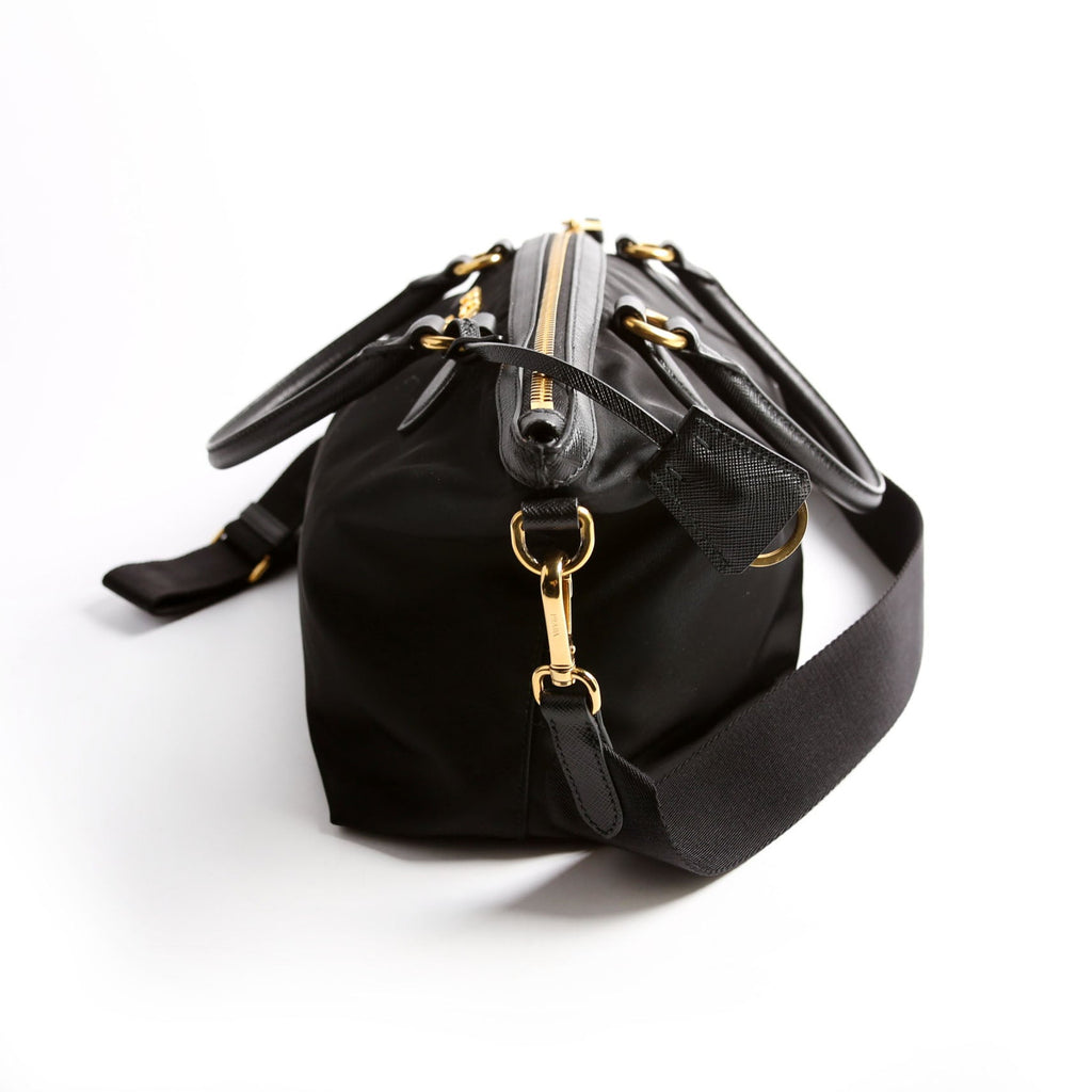 1BA104 Nylon Satchel Black