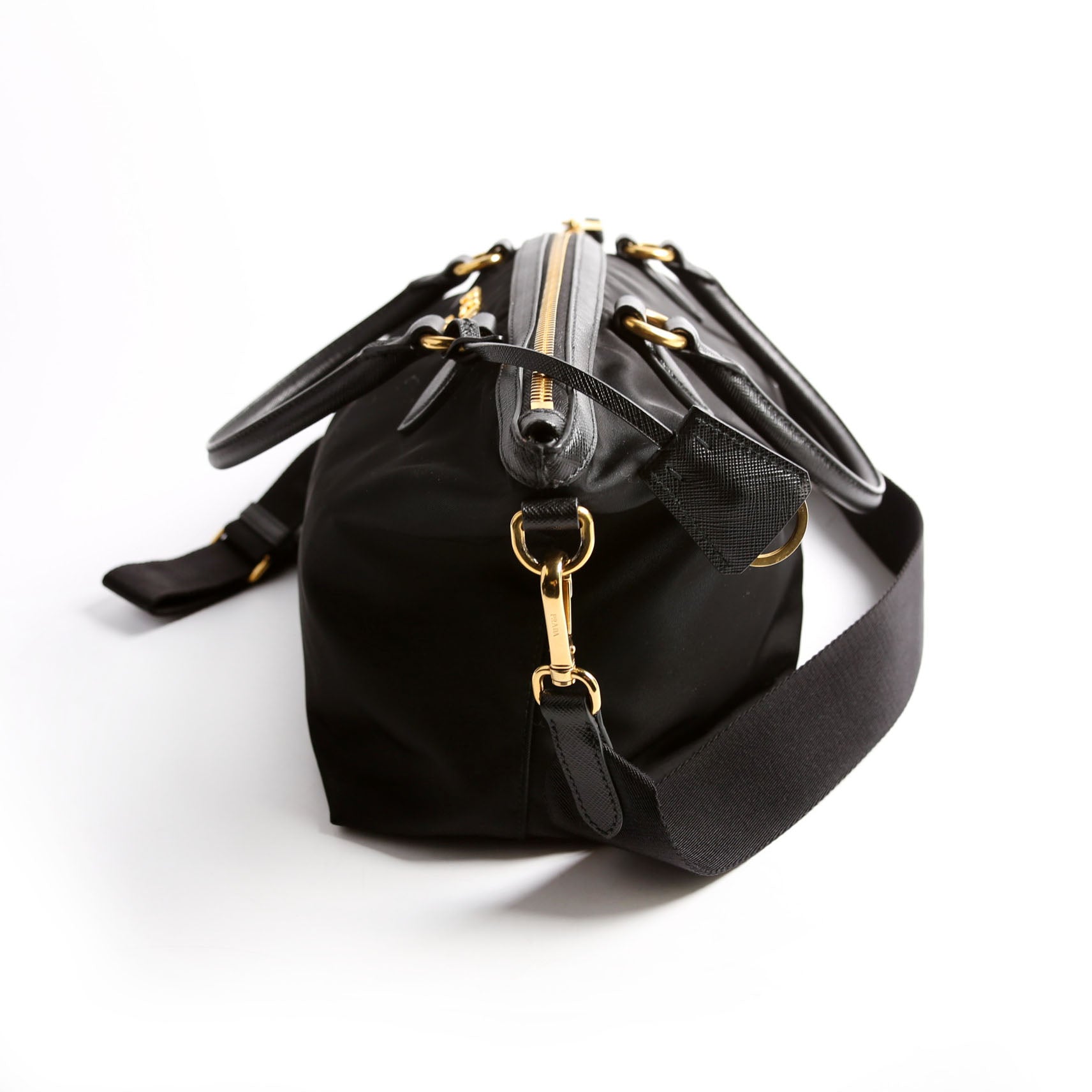 1BA104 Nylon Satchel Black