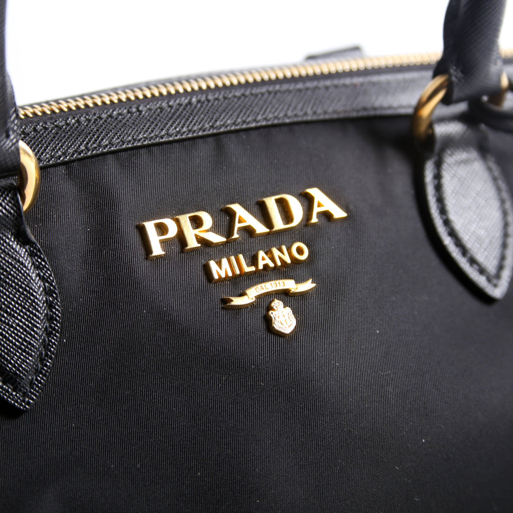 1BA104 Nylon Satchel Black