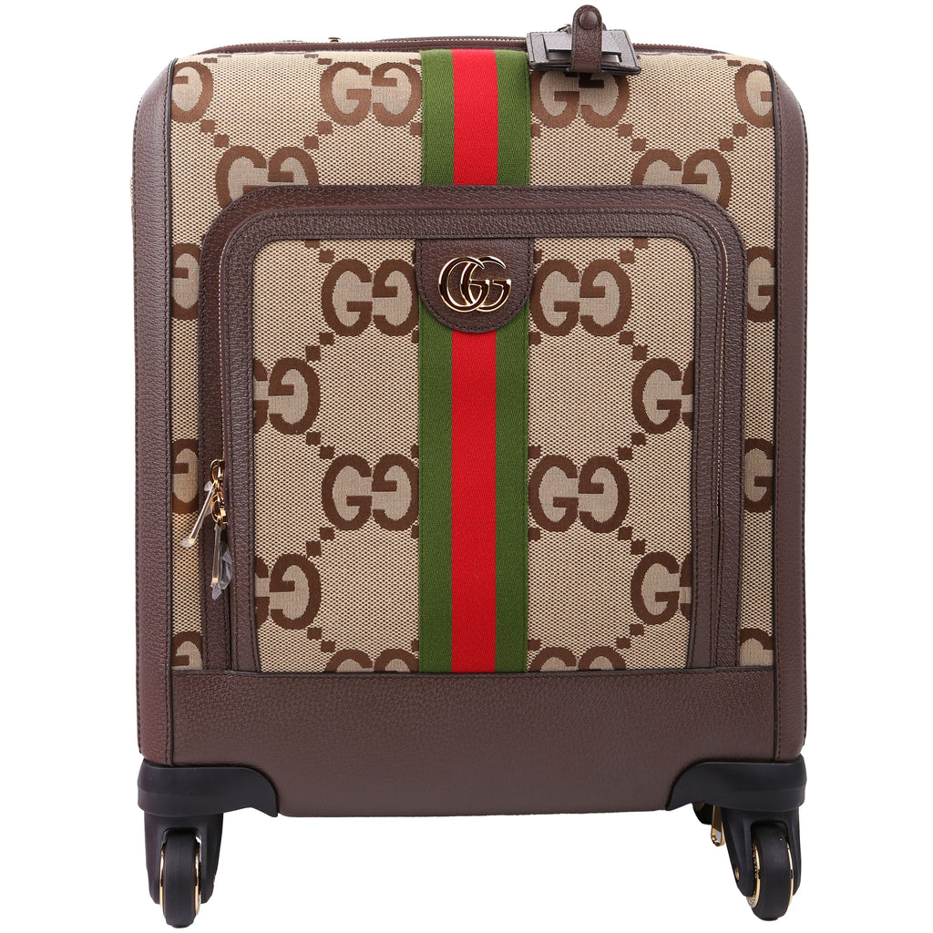 Gucci 693646 Jumbo GG Small Savoy Cabin Trolley Brown