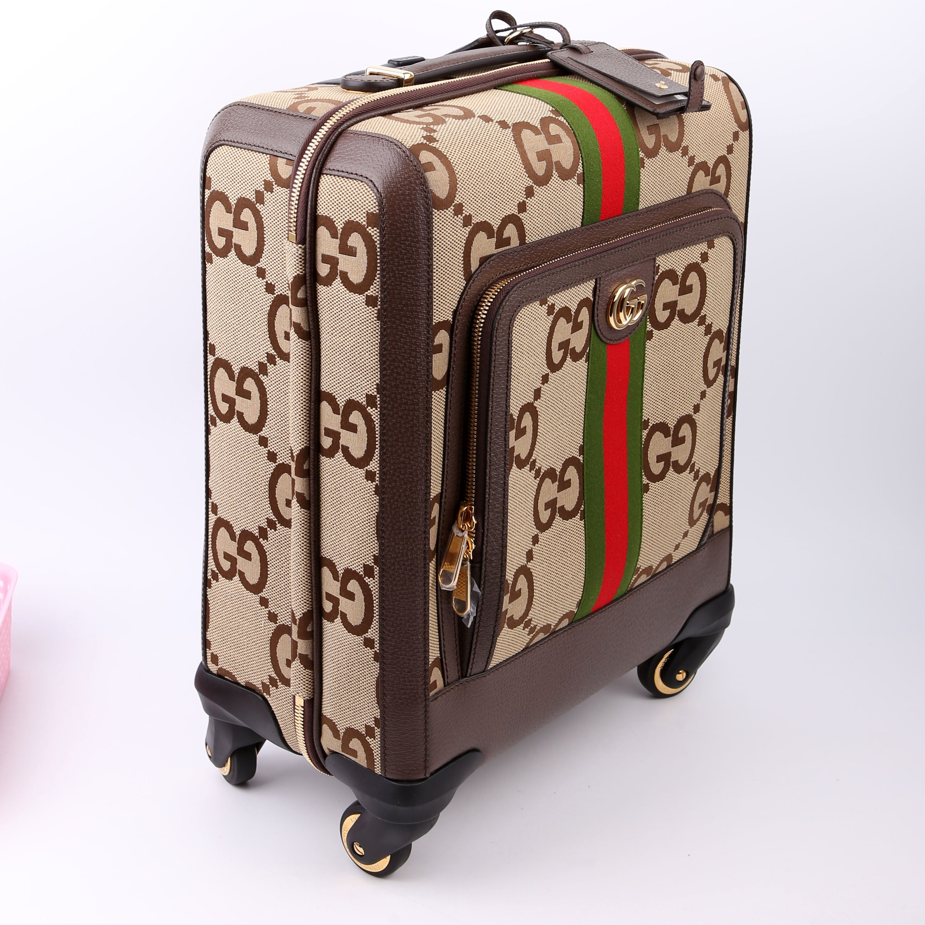 Gucci 693646 Jumbo GG Small Savoy Cabin Trolley Brown