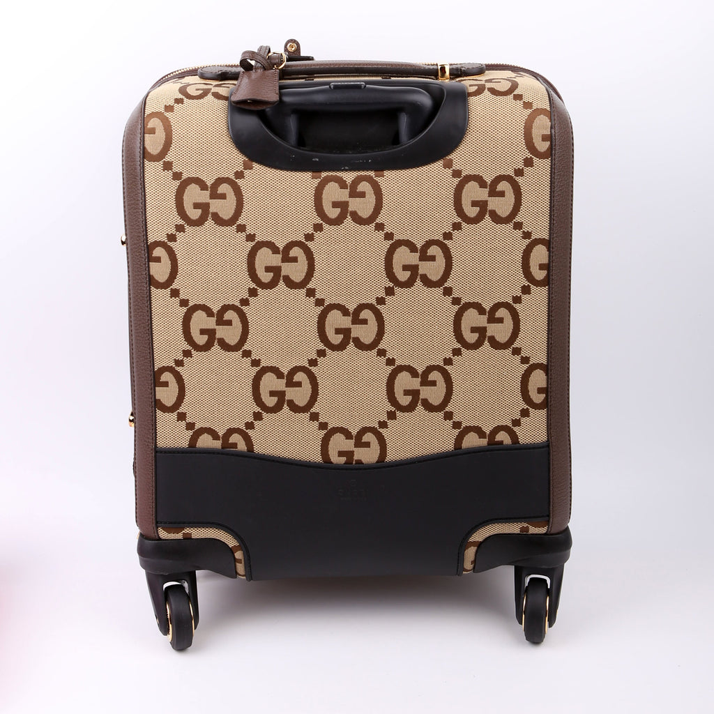 Gucci 693646 Jumbo GG Small Savoy Cabin Trolley Brown