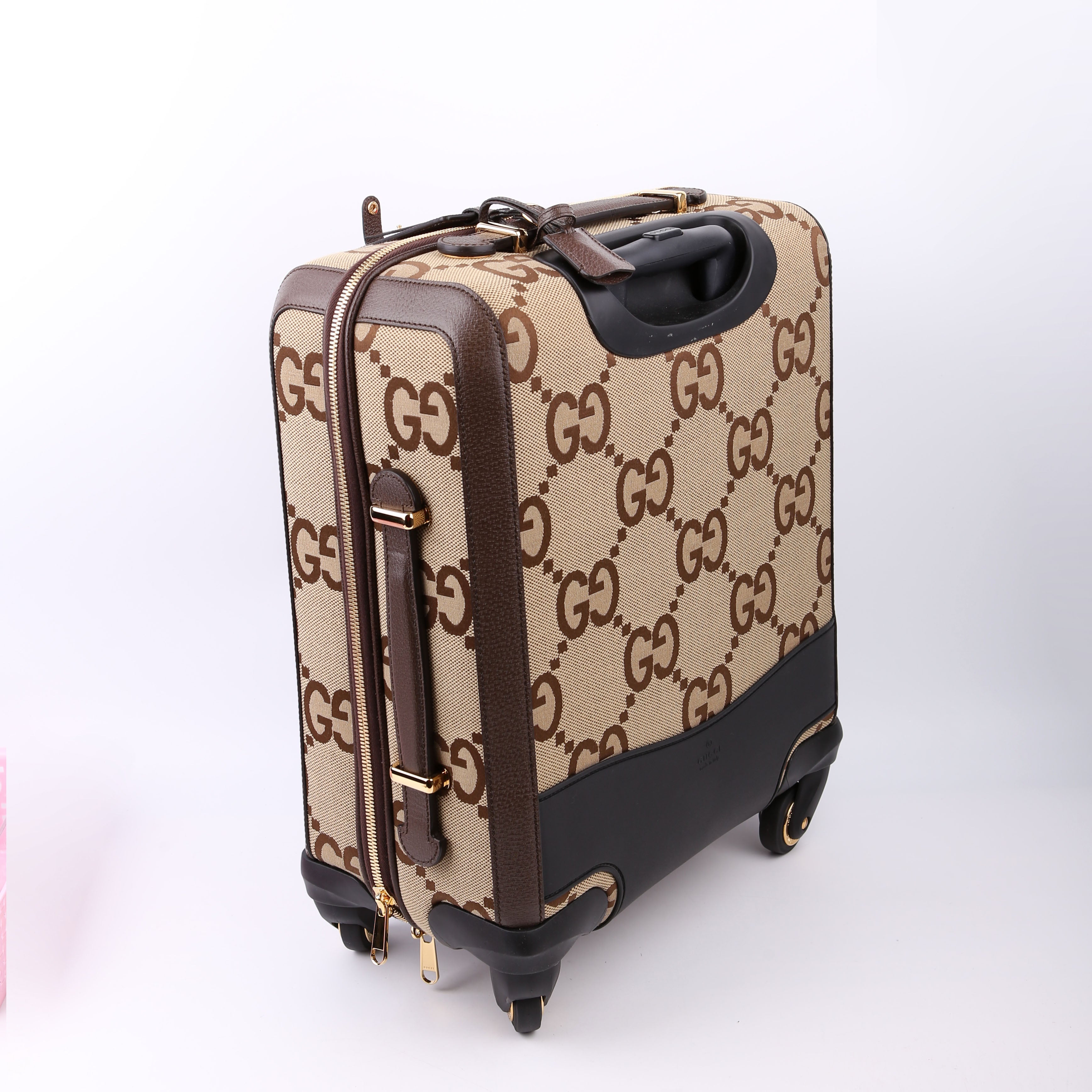 Gucci 693646 Jumbo GG Small Savoy Cabin Trolley Brown