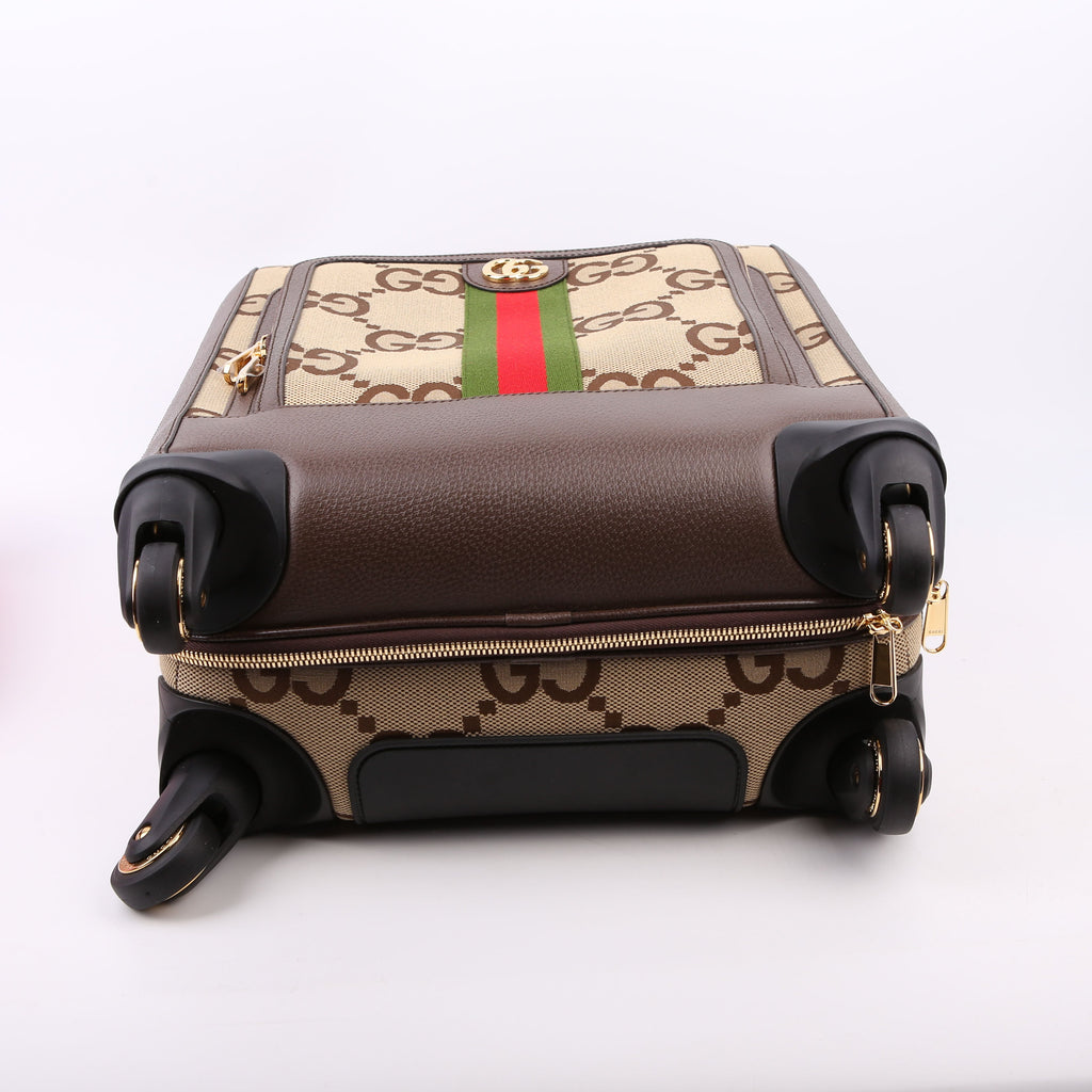Gucci 693646 Jumbo GG Small Savoy Cabin Trolley Brown