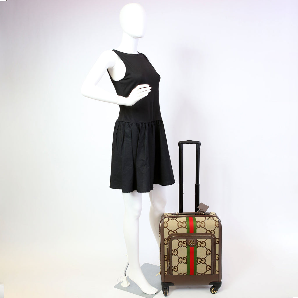 Gucci 693646 Jumbo GG Small Savoy Cabin Trolley Brown