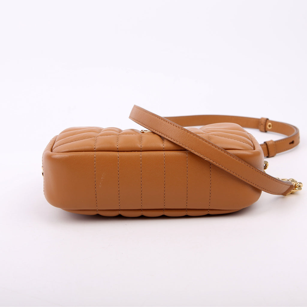 Lola Mini Camera Bag Quilted Leather Brown