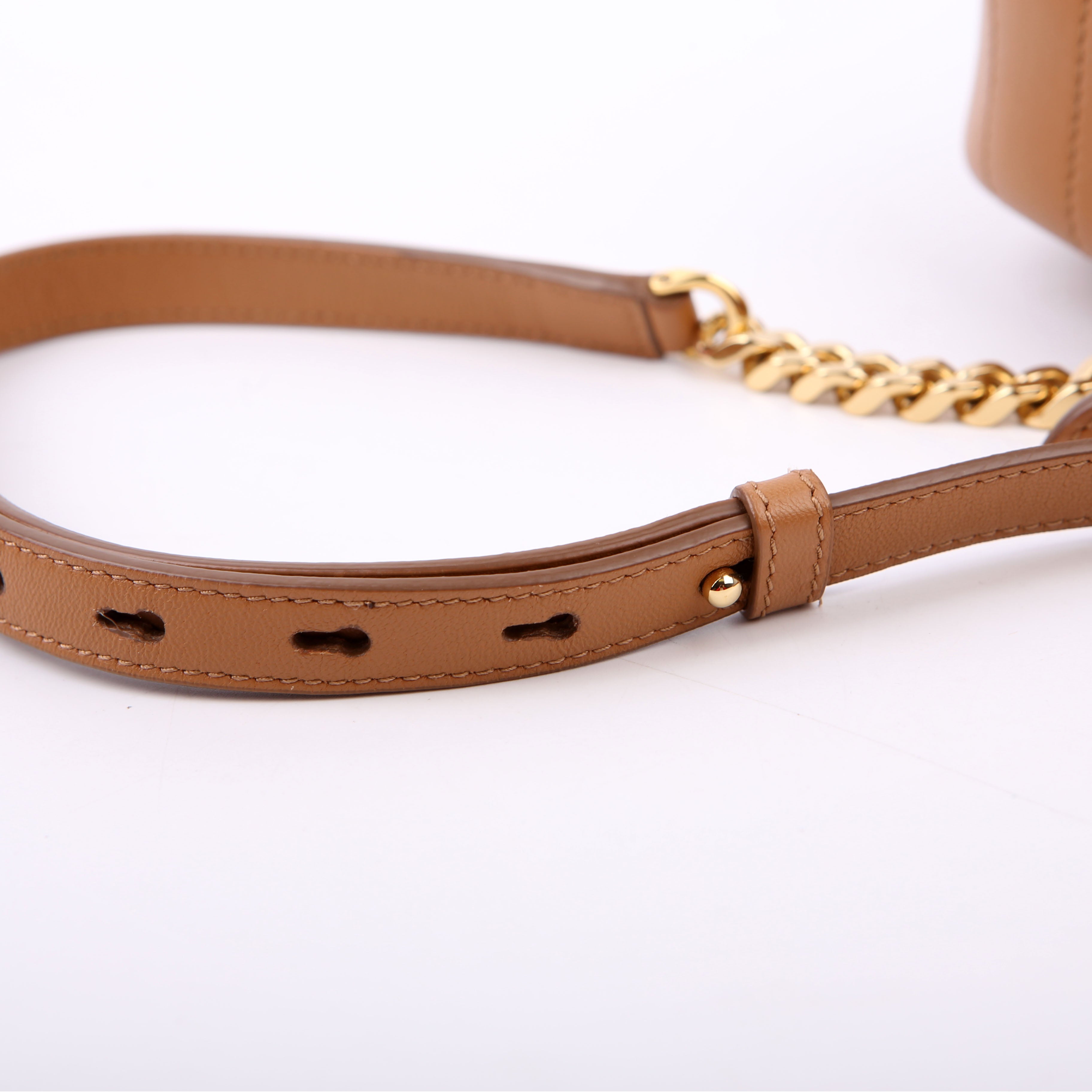 Lola Mini Camera Bag Quilted Leather Brown