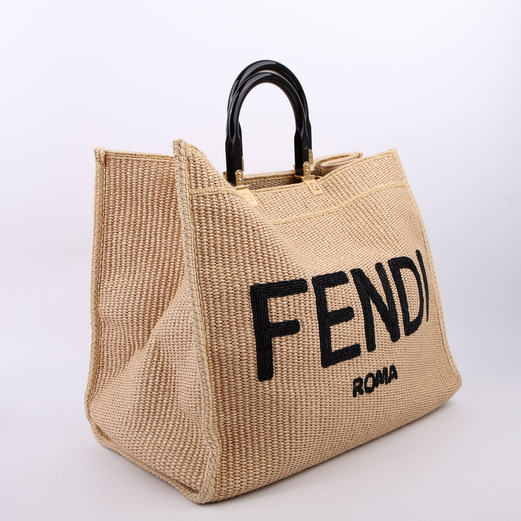 Sunshine Shopper Medium Straw Tan