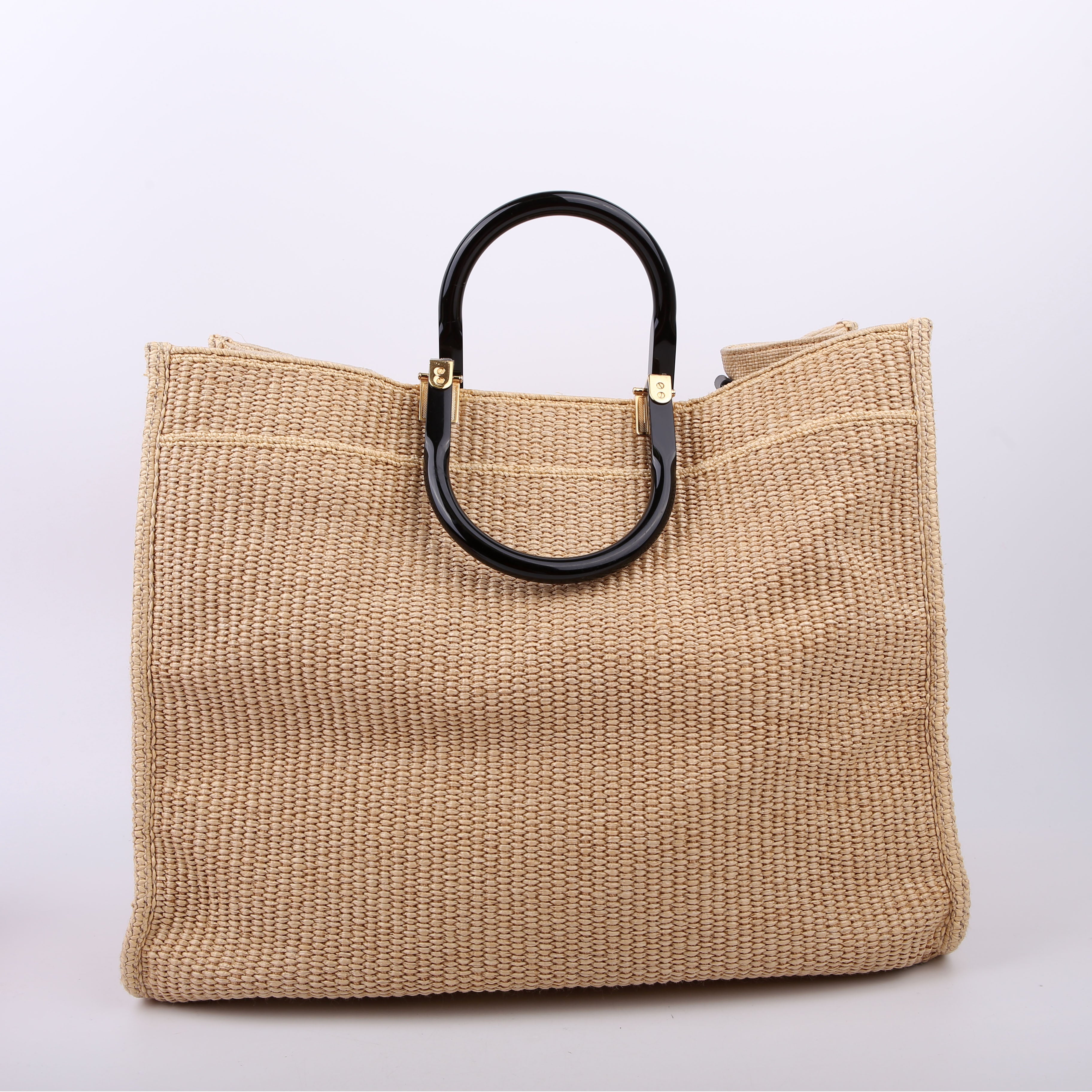 Sunshine Shopper Medium Straw Tan