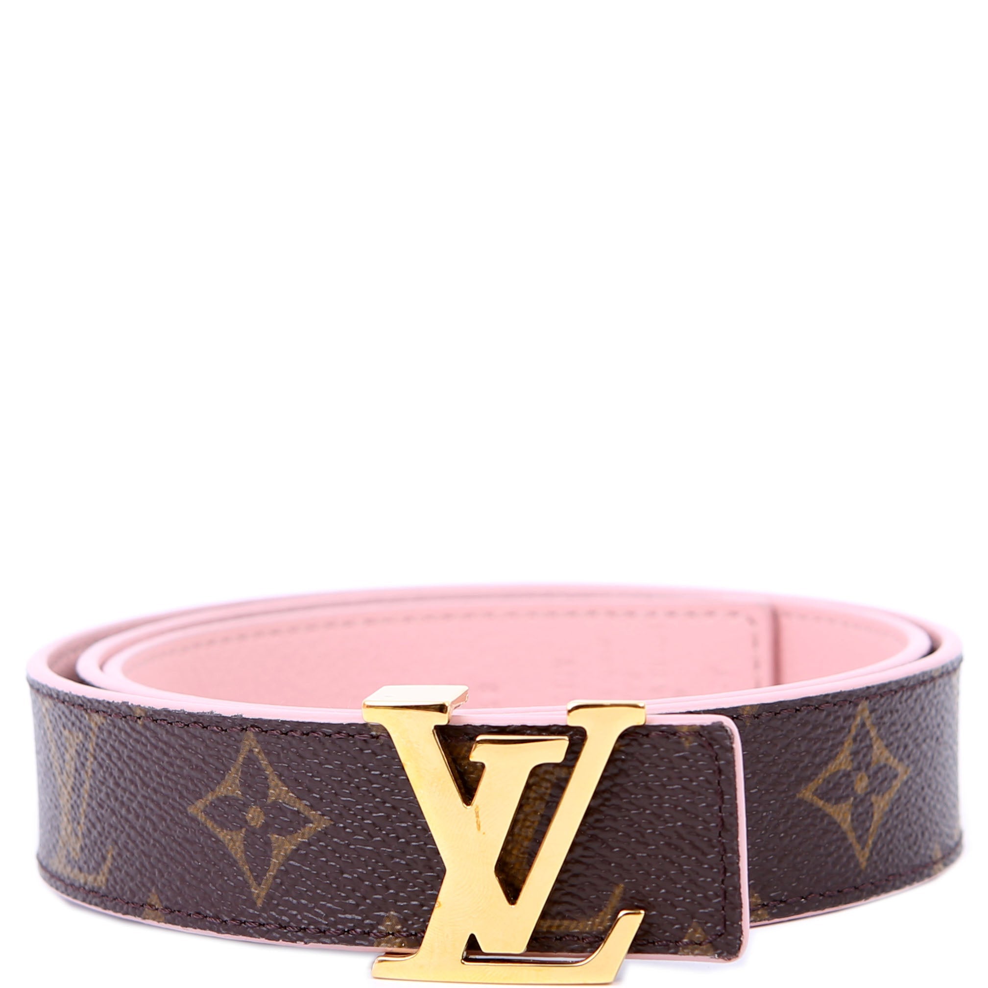 LV Initiales 40MM Reversible Leather.Monogram Belt Size 85/34 Pink