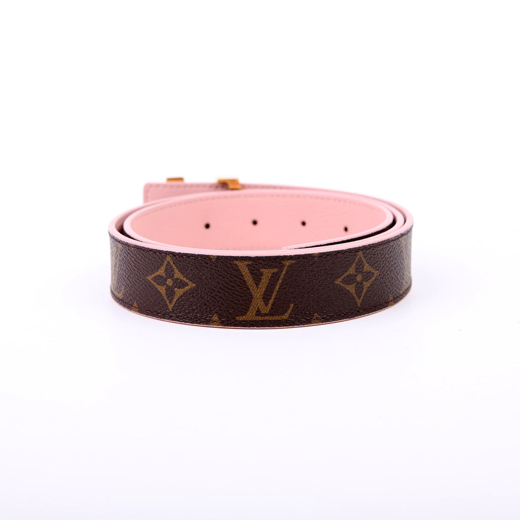 LV Initiales 40MM Reversible Leather.Monogram Belt Size 85/34 Pink