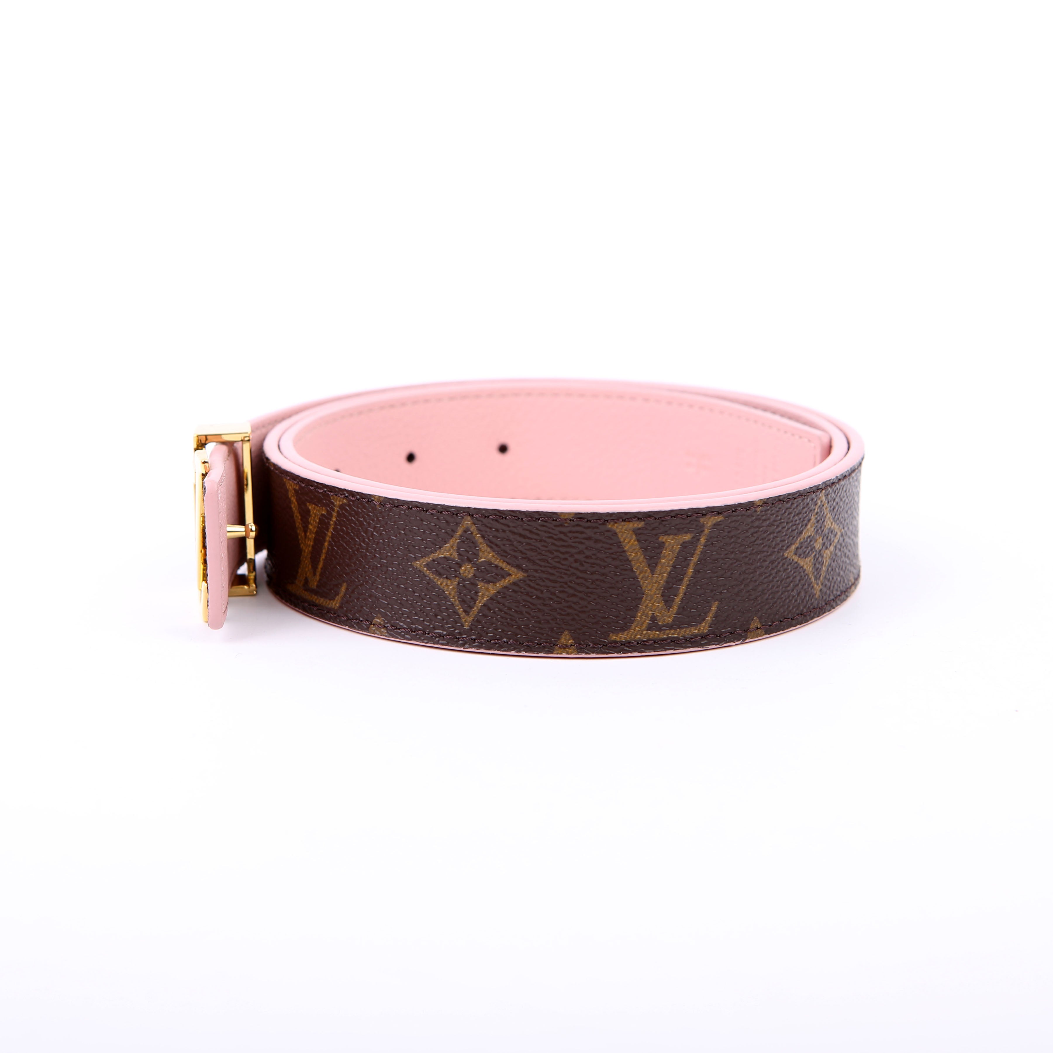 LV Initiales 40MM Reversible Leather.Monogram Belt Size 85/34 Pink