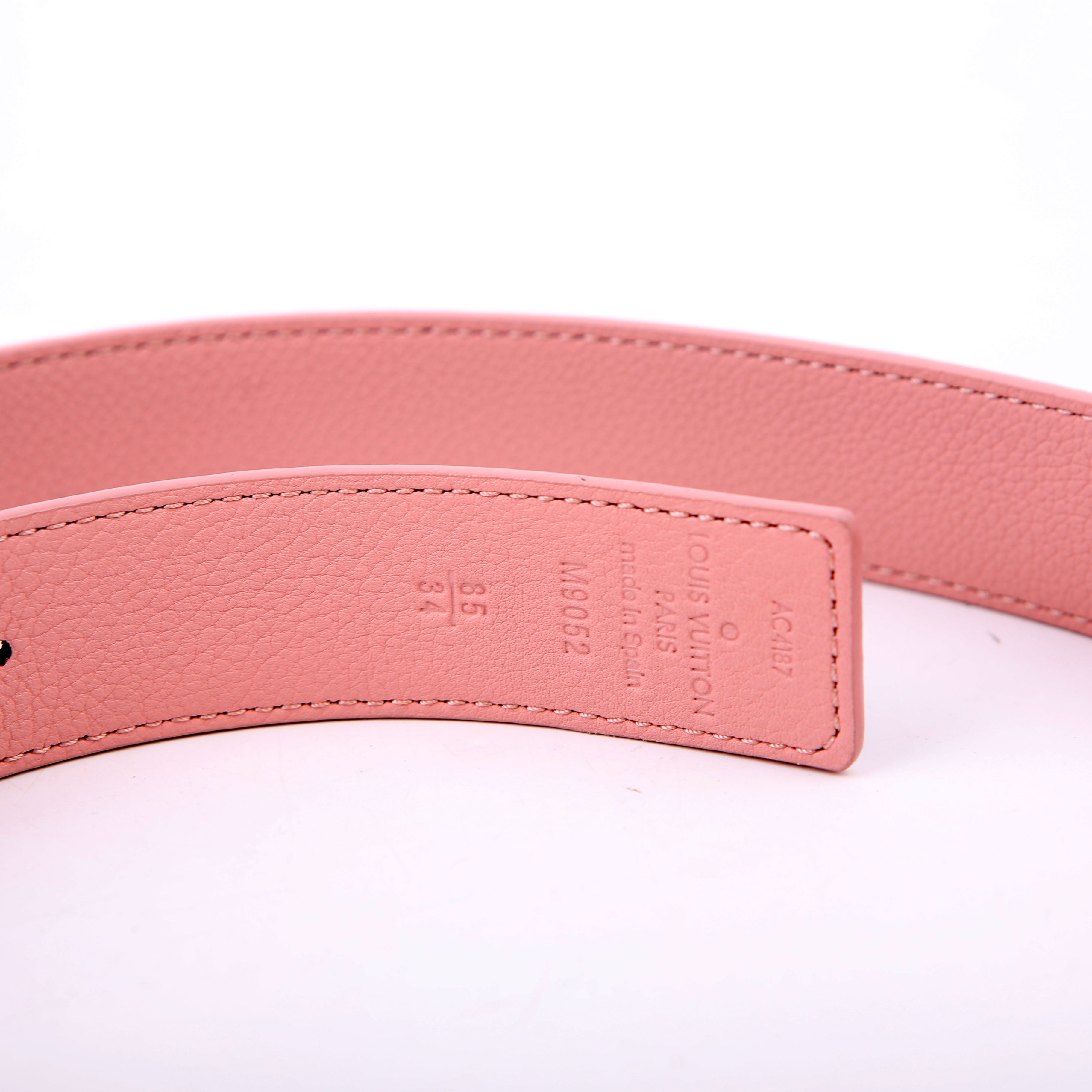 LV Initiales 40MM Reversible Leather.Monogram Belt Size 85/34 Pink