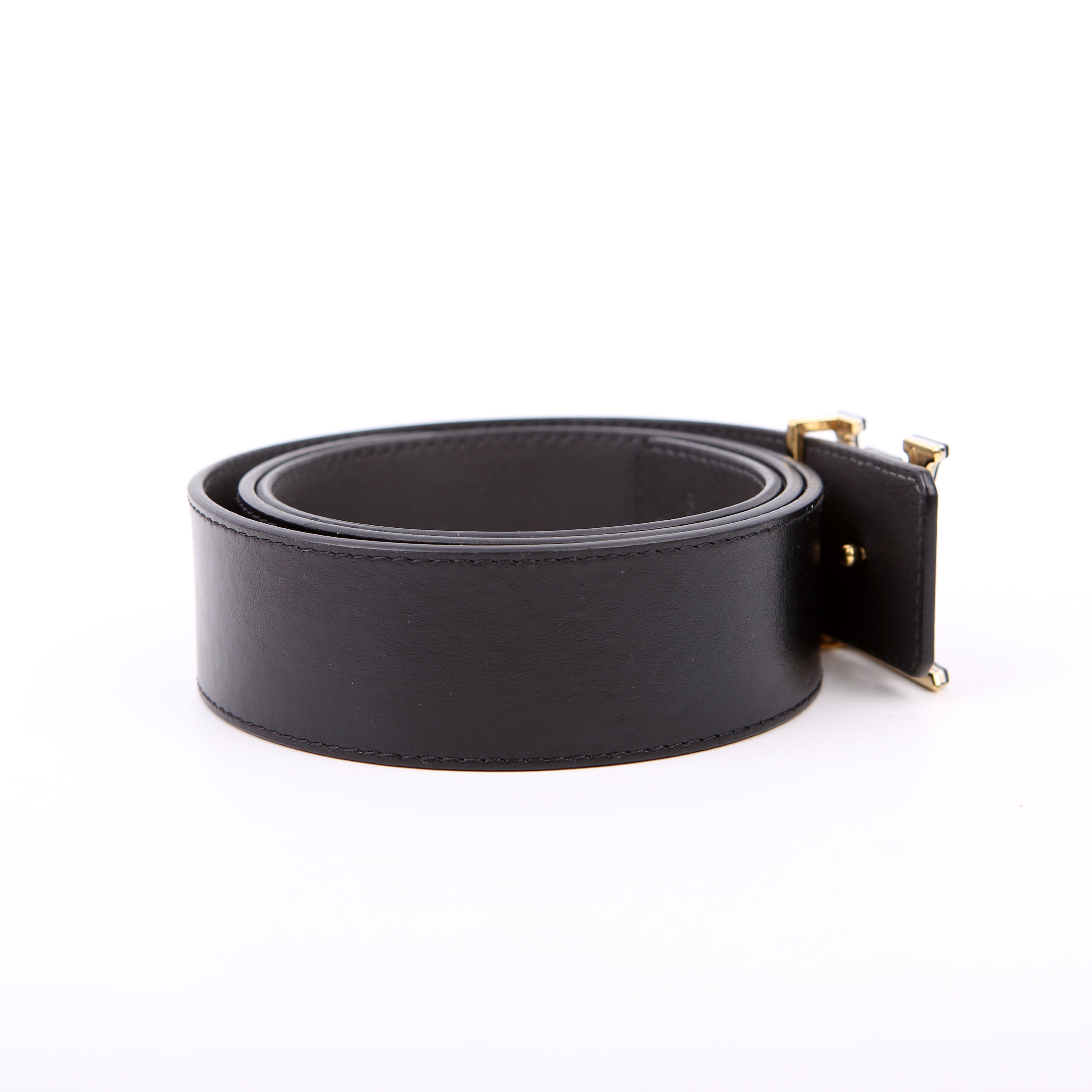 LV Optic 40MM Reversible Leather Belt Size 95/38 Black